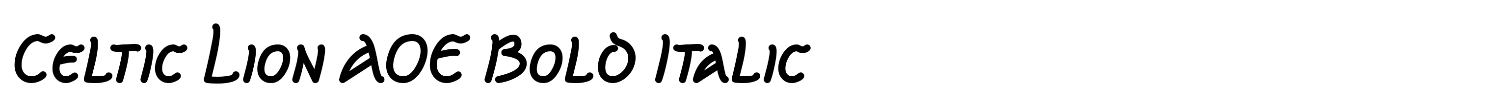 Celtic Lion AOE Bold Italic